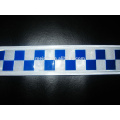 Синий Светоотражающая печать рифленой ленты для полиции тканей